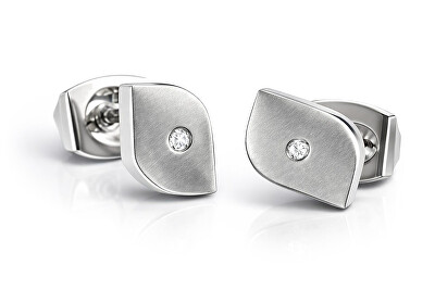 Boccia Titanium - Titanové náušnice s diamantem 05008-02