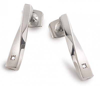Boccia Titanium - Titanové náušnice s diamanty 05035-02