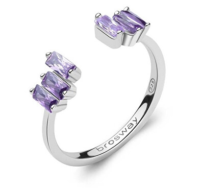 Brosway - Blyštivý otevřený prsten Fancy Magic Purple FMP15