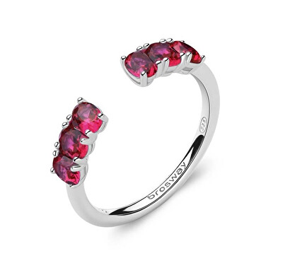 Brosway - Blyštivý otevřený prsten Fancy Passion Ruby FPR11