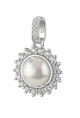Brosway - Blyštivý stříbrný přívěsek s umělou perlou Fancy Infinite White FIW133