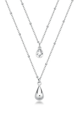 Brosway - Dvojitý ocelový náhrdelník Tear Drop Perfect BPC36