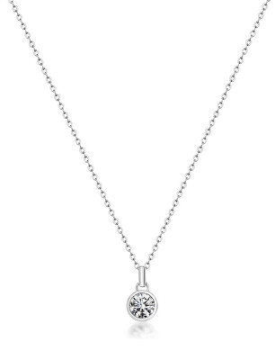 Brosway - Elegantní ocelový náhrdelník Symphonia BYM187 (řetízek, přívěsek)