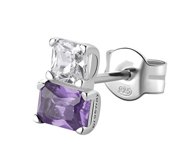 Brosway - Elegantní stříbrná single náušnice Fancy Magic Purple FMP10