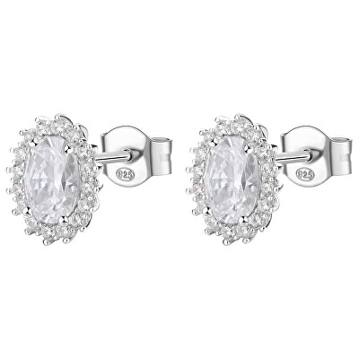 Brosway - Elegantní stříbrné náušnice Fancy Infinite White FIW58
