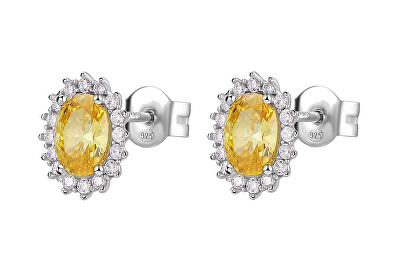 Brosway - Elegantní stříbrné náušnice Fancy Energy Yellow FEY11