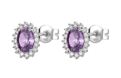 Brosway - Elegantní stříbrné náušnice Fancy Magic Purple FMP22