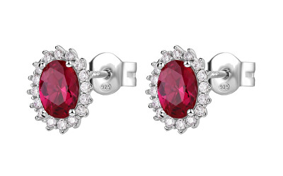 Brosway - Elegantní stříbrné náušnice Fancy Passion Ruby FPR15