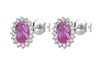 Brosway - Elegantní stříbrné náušnice Fancy Vibrant Pink FVP14