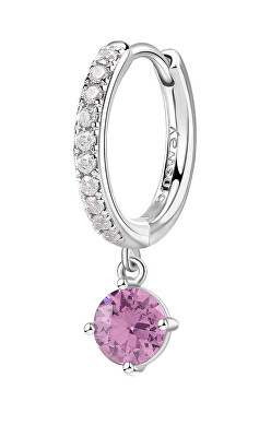 Brosway - Kruhová single náušnice Fancy Vibrant Pink FVP83