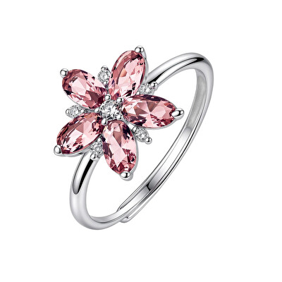 Brosway - Květinový nastavitelný prsten Fancy Tender Pink FTP33