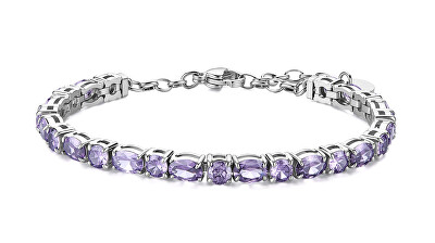 Brosway - Luxusní náramek s fialovými kubickými zirkony Dreaming BIG20