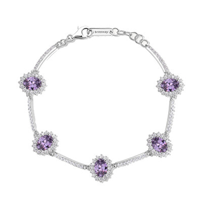Brosway - Luxusní stříbrný náramek se zirkony Fancy Magic Purple FMP43