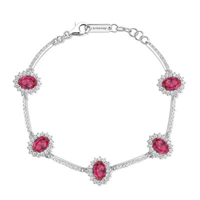 Brosway - Luxusní stříbrný náramek se zirkony Fancy Passion Ruby FPR40