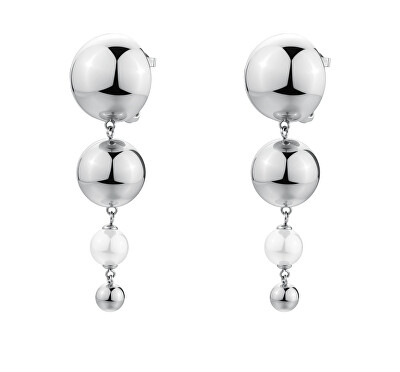 Brosway - Moderní dlouhé náušnice se syntetickou perlou Perfect BPC60