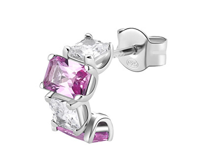Brosway - Nadčasová stříbrná single náušnice Fancy Vibrant Pink FVP08