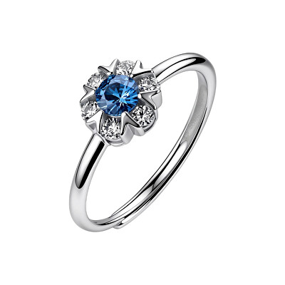 Brosway - Nastaviteľný strieborný prsteň Fancy Freedom Blue FFB140