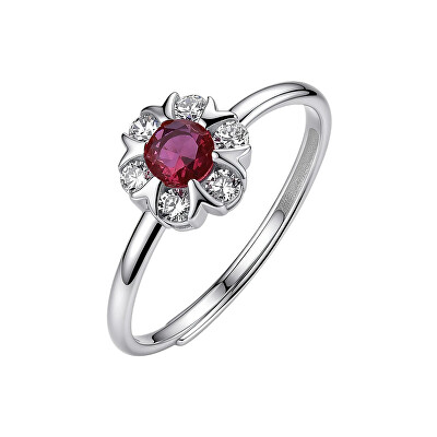 Brosway - Nastavitelný stříbrný prsten Fancy Passion Ruby FPR150