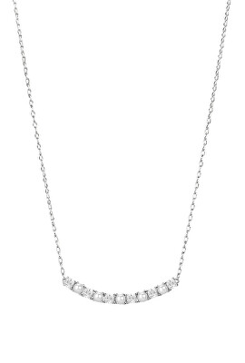 Brosway - Něžný stříbrný náhrdelník se zirkony a perlami Infinite White Fancy FIW171