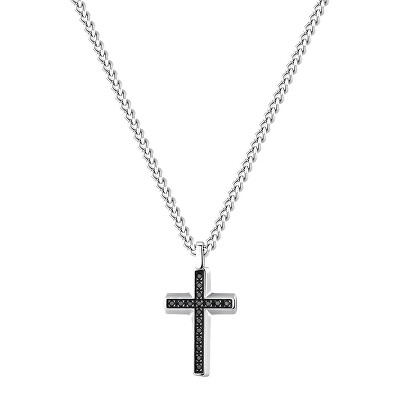 Brosway - Ocelový náhrdelník s křížkem Backliner BBC01