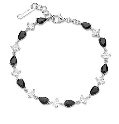 Brosway - Oslnivý stříbrný náramek se zirkony Fancy Mystery Black FMB116