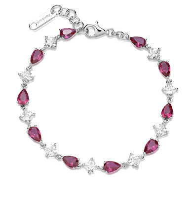 Brosway - Oslnivý stříbrný náramek se zirkony Fancy Passion Ruby FPR113