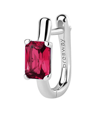 Brosway - Stříbrná single náušnice Fancy Passion Ruby FPR08