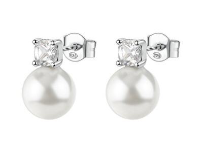 Brosway - Půvabné stříbrné náušnice Fancy Infinite White FIW145