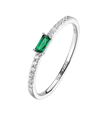 Brosway - Půvabný stříbrný prsten se zirkony Fancy Life Green FLG148