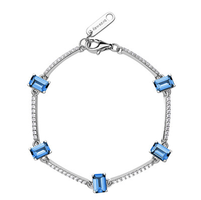 Brosway - Stříbrný náramek s kubickými zirkony Fancy Freedom Blue FFB04