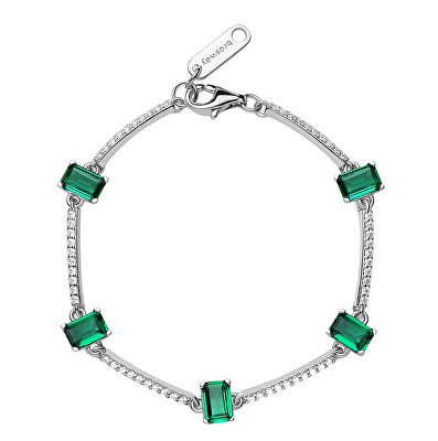 Brosway - Stříbrný náramek s kubickými zirkony Fancy Life Green FLG04