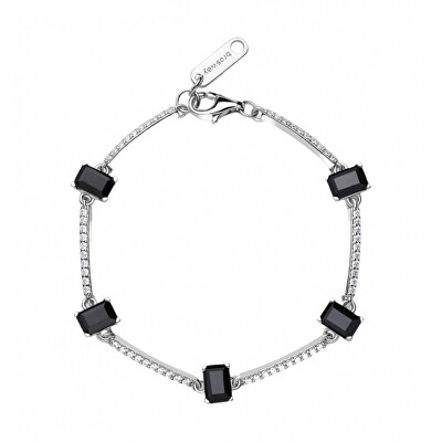 Brosway - Stříbrný náramek s kubickými zirkony Fancy Mystery Black FMB05
