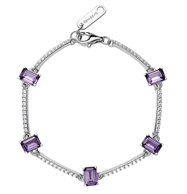 Brosway - Stříbrný náramek s kubickými zirkony Fancy Magic Purple FMP06