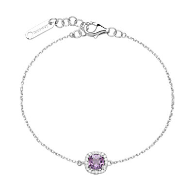 Brosway - Slušivý stříbrný náramek s kubickými zirkony Fancy Magic Purple FMP123
