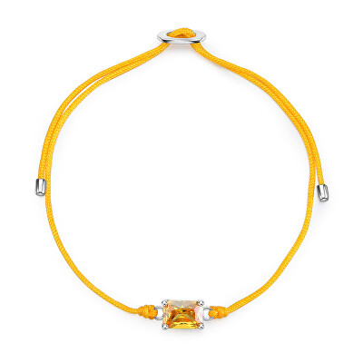 Brosway - Šňůrkový náramek s kubickým zirkonem Fancy Energy Yellow FEY96