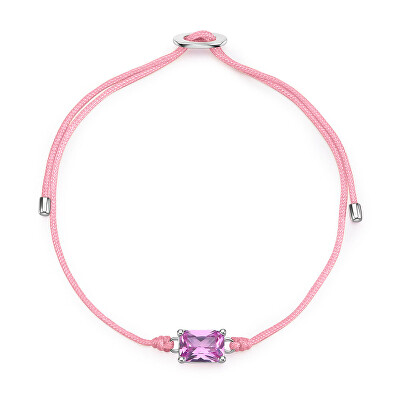Brosway - Šňůrkový náramek s kubickým zirkonem Fancy Vibrant Pink FVP110