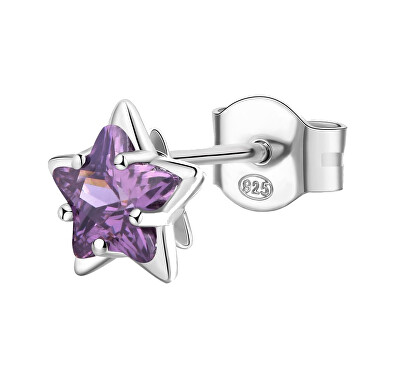 Brosway - Stříbrná single náušnice Hvězda Fancy Magic Purple FMP95