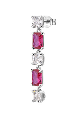 Brosway - Stříbrná visací single náušnice Fancy Passion Ruby FPR19