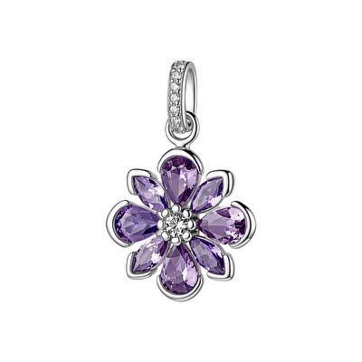 Brosway - Stříbrný květinový přívěsek Fancy Magic Purple FMP143