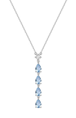 Brosway - Stříbrný náhrdelník s kubickými zirkony Cloud Light Blue Fancy FCL110