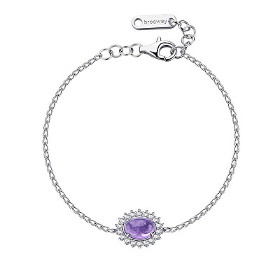 Brosway - Stříbrný náramek s ametystem a zirkony Fancy Magic Purple FMP128