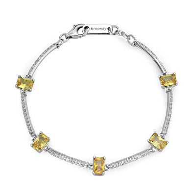Brosway - Stříbrný náramek s kubickými zirkony Fancy Energy Yellow FEY05