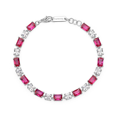Brosway - Stříbrný náramek s kubickými zirkony Fancy Passion Ruby FPR18