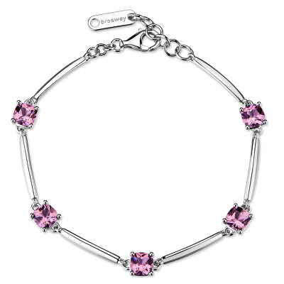 Brosway - Strieborný náramok s kubickými zirkónmi Fancy Tender Pink FTP06
