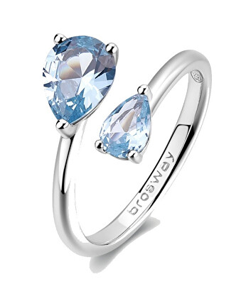Brosway - Stříbrný otevřený prsten Cloud Light Blue Fancy FCL113
