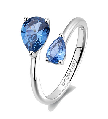 Brosway - Stříbrný otevřený prsten Freedom Blue Fancy FFB114