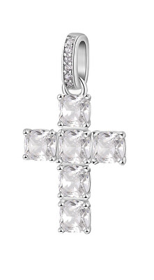 Brosway - Stříbrný přívěsek Křížek se zirkony Fancy Infinite White FIW119