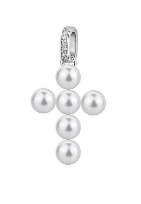Brosway - Půvabný stříbrný přívěsek Křížek Fancy Infinite White FIW134