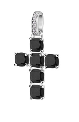 Brosway - Stříbrný přívěsek Křížek se zirkony Fancy Mystery Black FMB120
