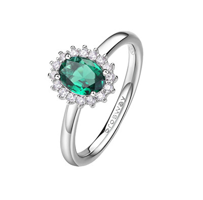 Brosway - Elegantní stříbrný prsten Fancy Life Green FLG71